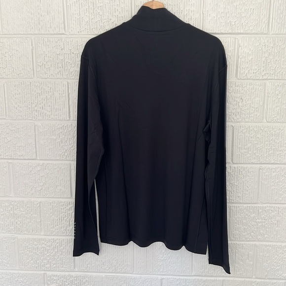 NOBULL Men's Blended Merino Wool Mock Neck Long Sleeve Shirt Black XXL NWT - Picture 4 of 10